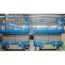 Self-propelled scissor fork lift aloft working platform